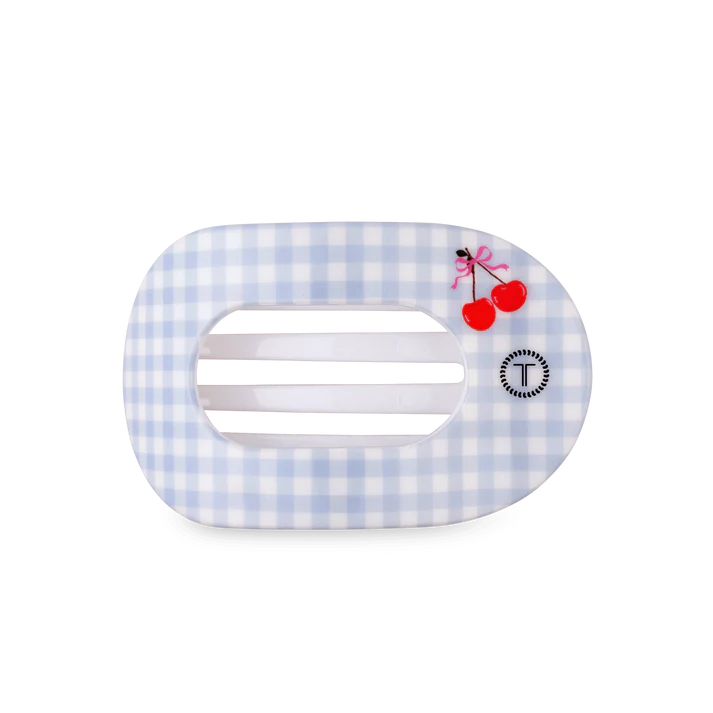 Teleties - Basket of Cherries Flat Round Hair Clip - Medium