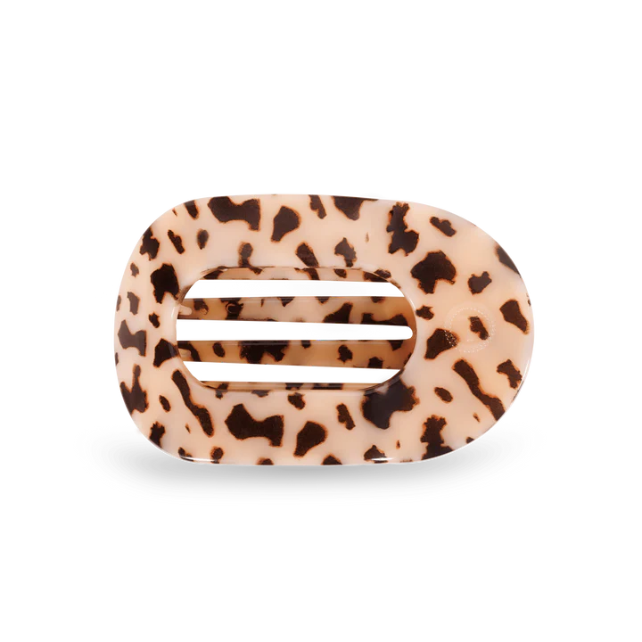 Teleties - Blonde Tortoise Flat Round Hair Clip-Medium