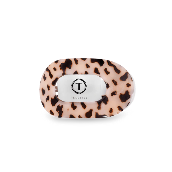 Teleties - Blonde Tortoise Flat Round Hair Clip-Small