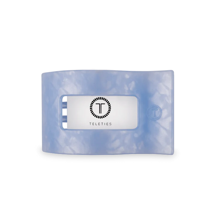 Teleties - Blue Lagoon Flat Rectangle Hair Clip - Medium