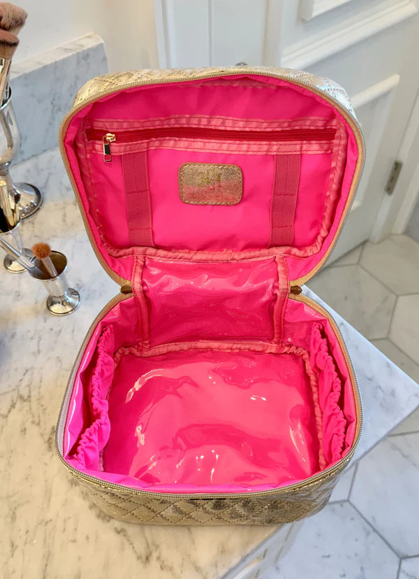 Caroline Hill - Hampton Train Case "Champagne Pop"