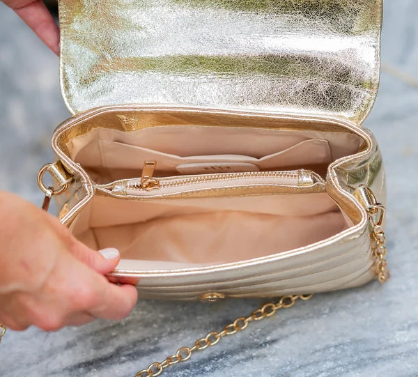 Caroline Hill - Brandy Crossbody - Glimmer Gold