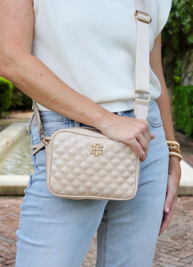 Caroline Hill - Campbell Camera Crossbody "Nude Patent SQ"