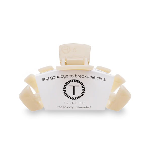 Teleties - Classic Almond Beige Hair Clip-Small