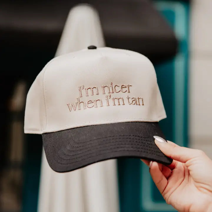 I'm Nicer When I'm Tan Two-Toned Vintage Hat