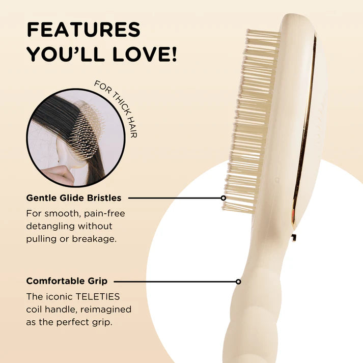 Teleties - Detangler Hair Brush - Tan
