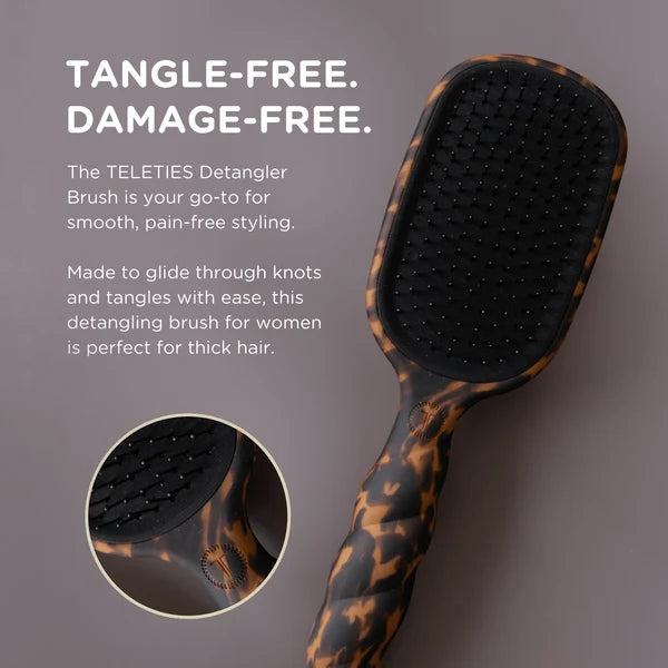 Teleties - Detangler Hair Brush - Tortoise