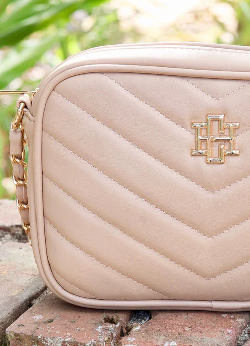 Caroline Hill - Bryce Crossbody "Tan V Quilted"