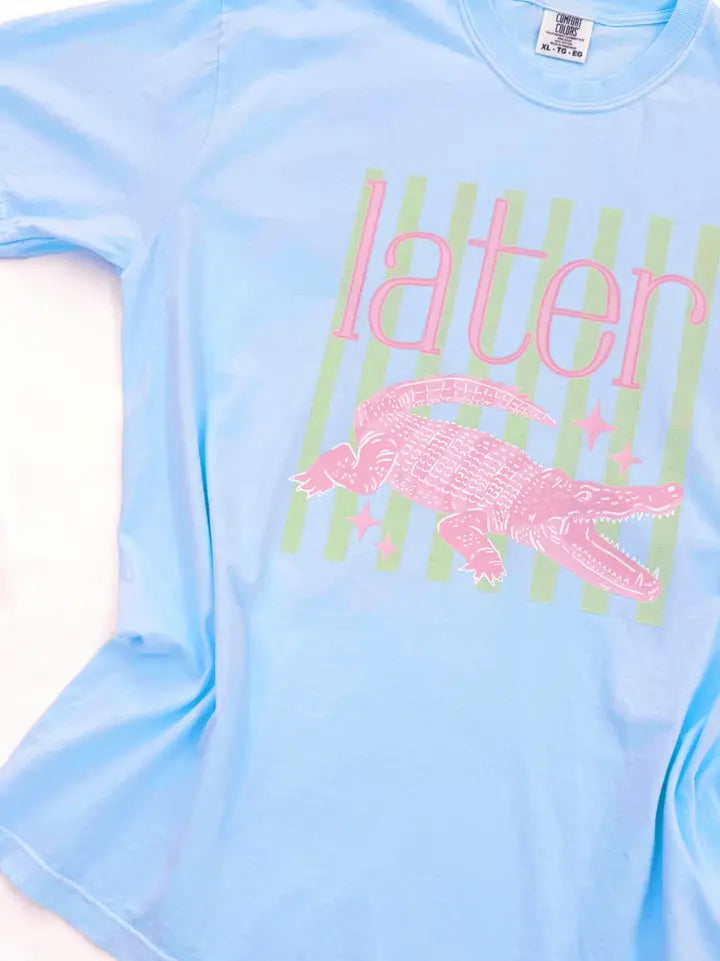 Later Gator Graphic Tee "Blue"