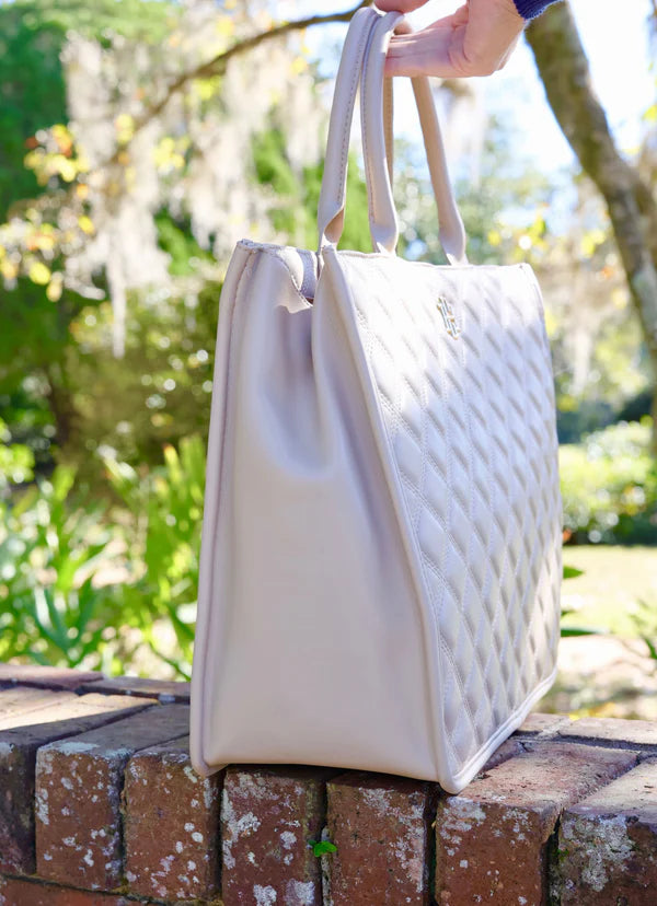 Caroline Hill - Niall Tote "Nude Quilted DQ"