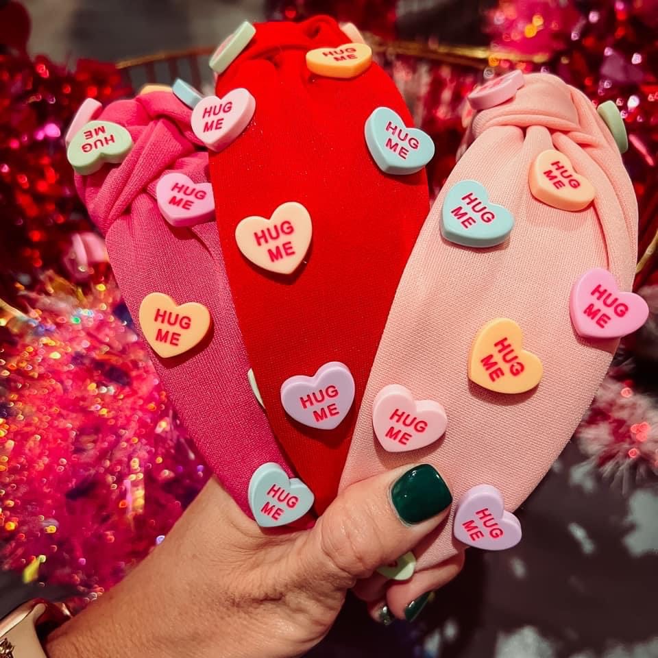 Conversation Heart Headband "Light Pink"