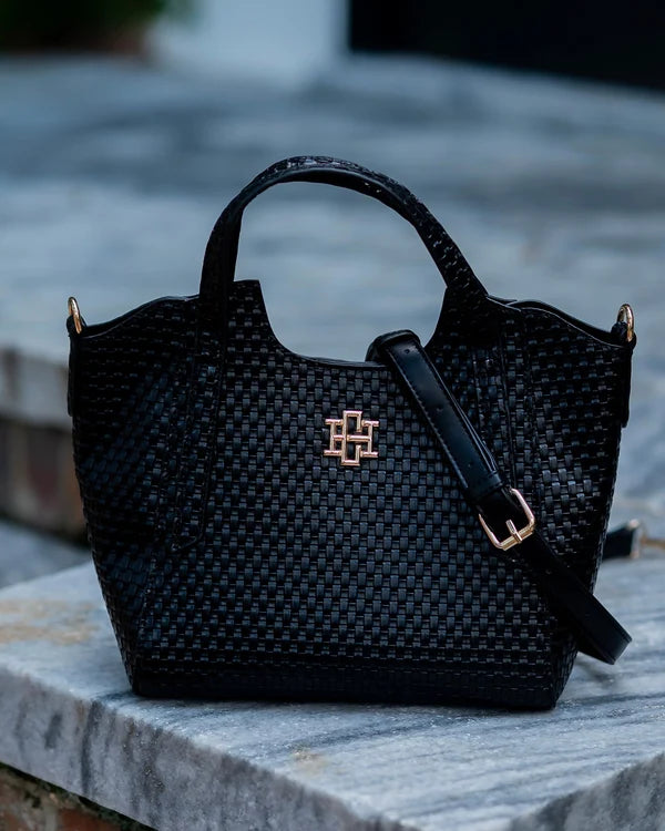 Caroline Hill - Kendall Mini Tote - Black BW