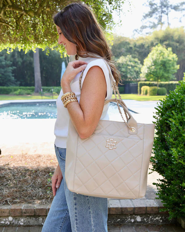 Caroline Hill - Kinzley Tote "Nude Quilted LD"