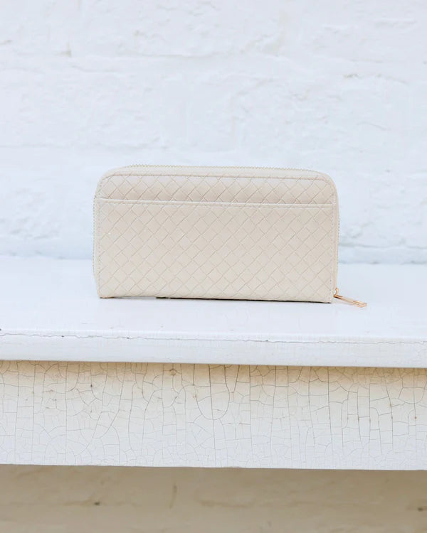 Caroline Hill - Penelope Wallet - Woven Almond
