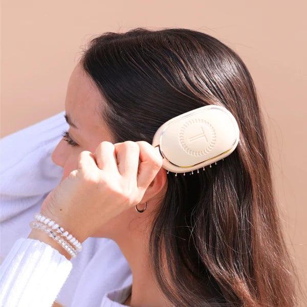 Teleties - Mini Boar Bristle Hair Brush - Tan