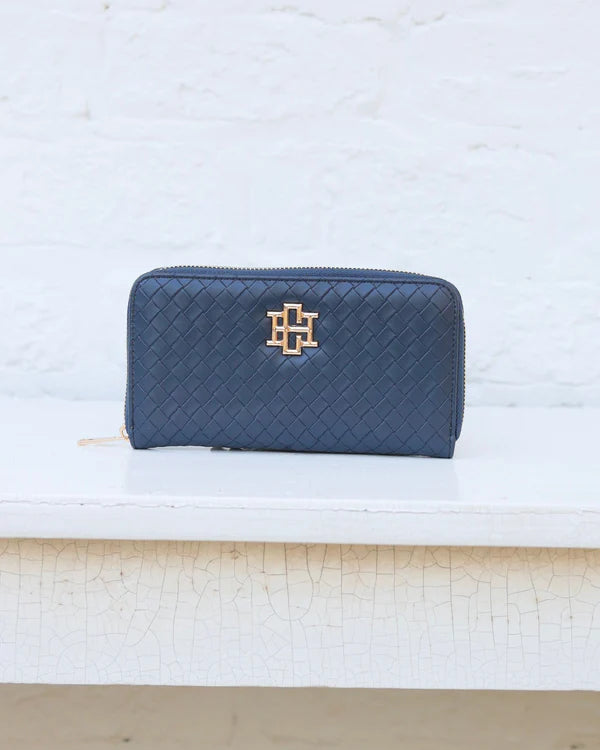 Caroline Hill - Penelope Wallet - Woven Navy