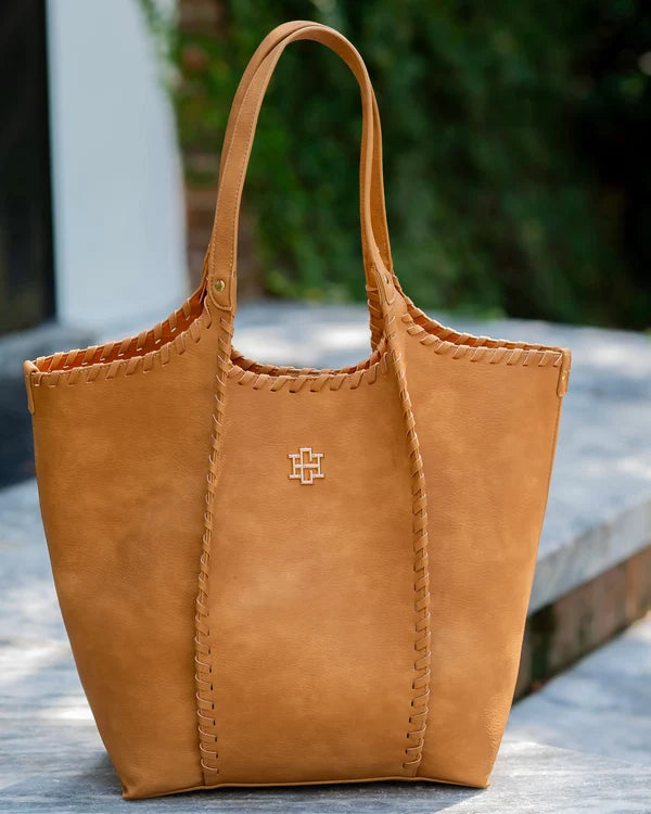 Caroline Hill - Emory Whipstitch Tote - Mustard S