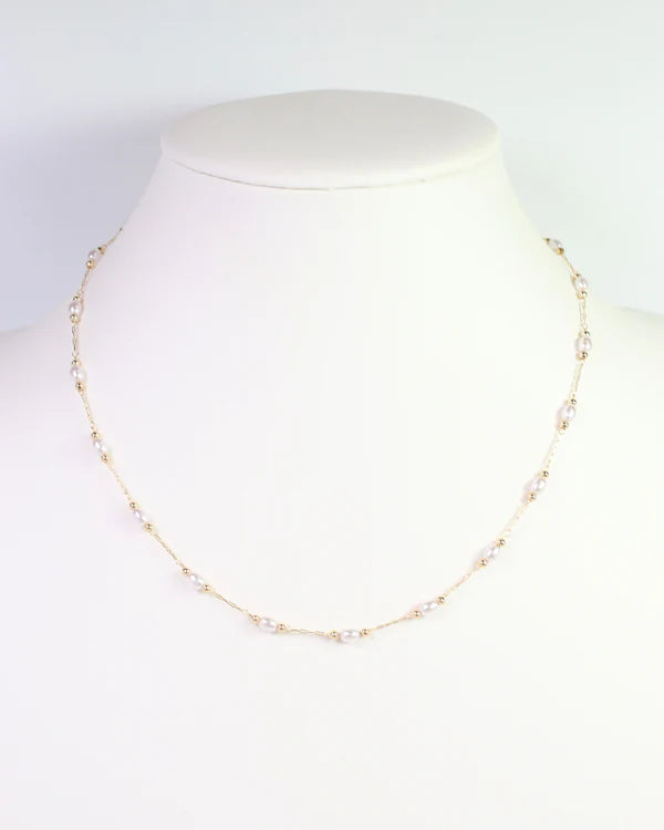 Caroline Hill - Pierre Pearl Necklace "Gold"