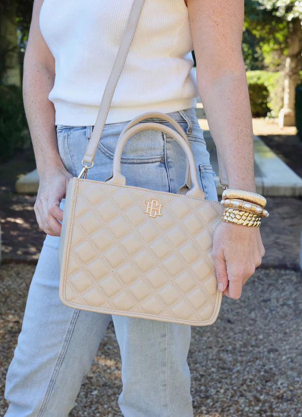 Caroline Hill - Ricky Mini Tote "Nude Quilted DQ"