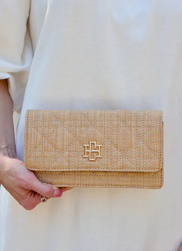 Caroline Hill - Brynleigh Clutch Crossbody "Natural Quilted LQ"