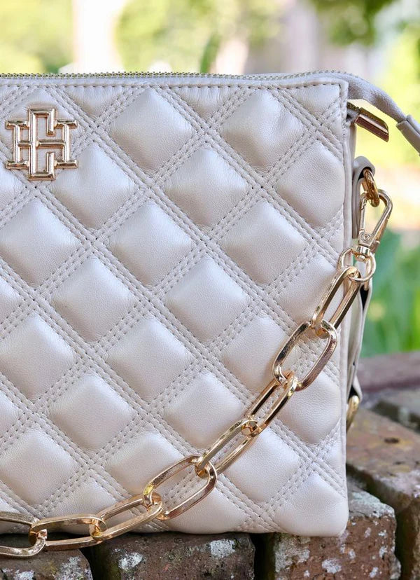 Caroline Hill - Ariana Crossbody "Pearl Quilted DQ"