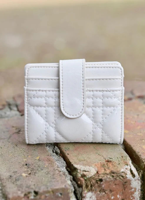 Caroline Hill - Tate Card Holder Wallet "Ivory Patent LQ"