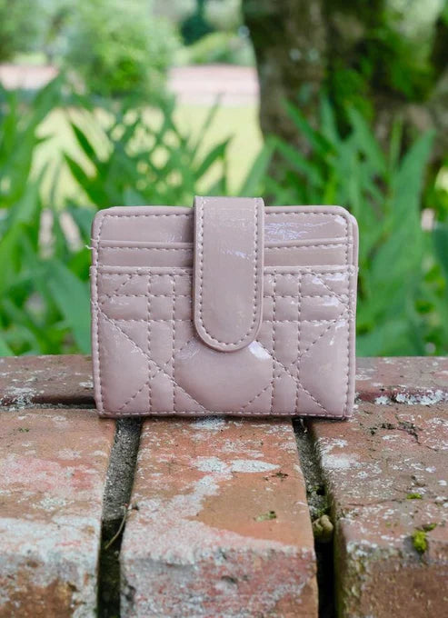 Caroline Hill - Tate Card Holder Wallet "Taupe Patent LQ"