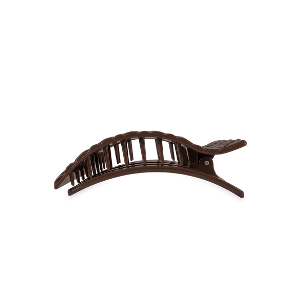 Teleties - Truly Taupe Quilted Flat Rectangle Hair Clip-Small