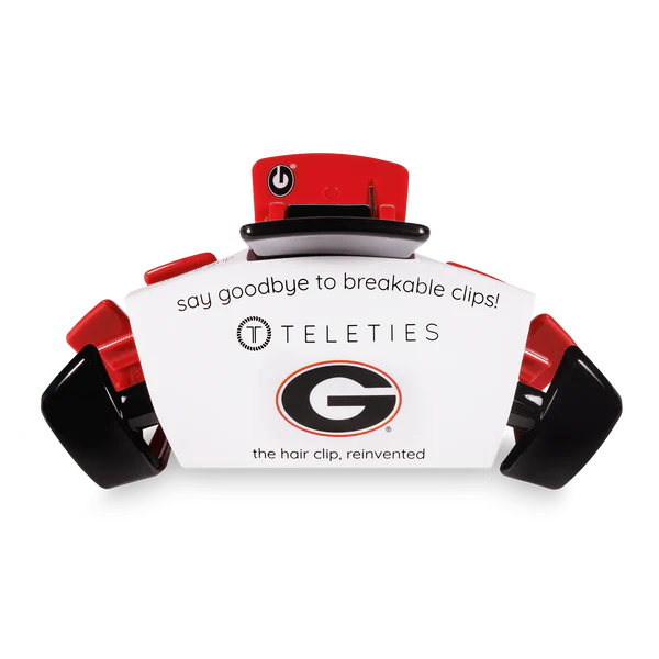 Teleties - University of Georgia Classic Hair Clip - Large