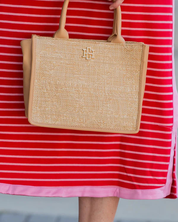 Caroline Hill - Ricky Mini Tote "Natural Lattice"