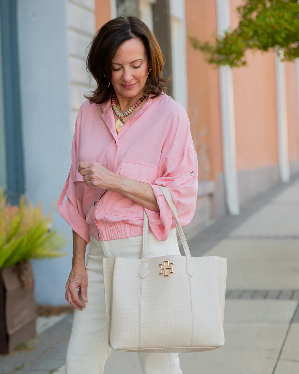 Caroline Hill - Heath Tote Bag - Woven Almond