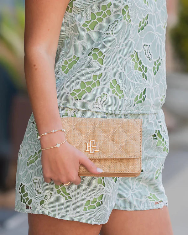 Caroline Hill - Brynleigh Clutch Crossbody - Natural DQ