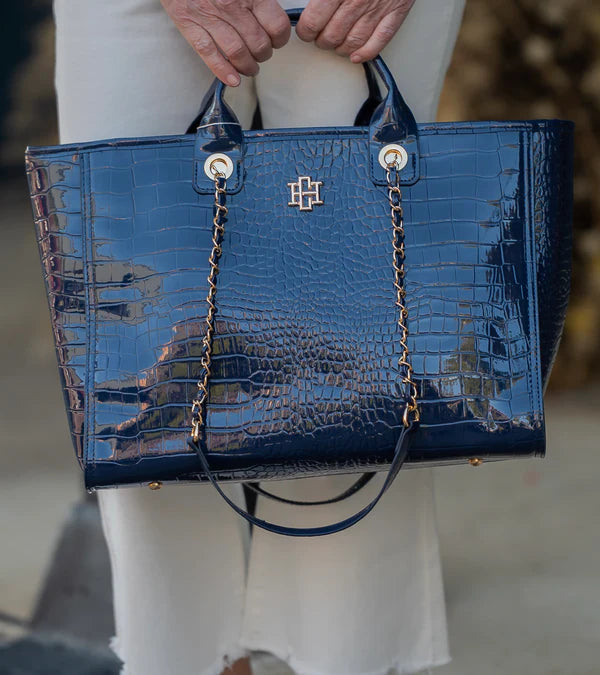 Caroline Hill - Missy Tote - Navy Patent EC