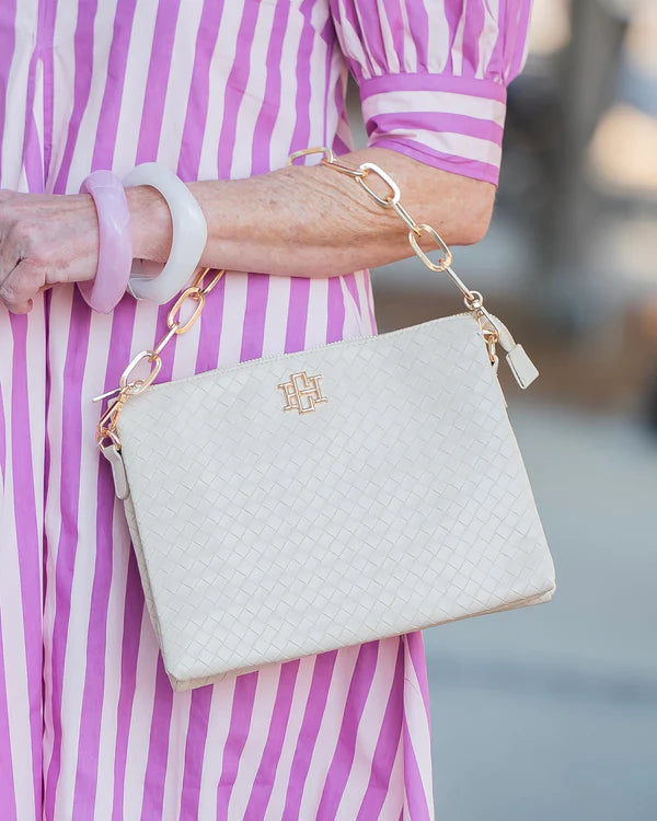 Caroline Hill - Ariana Crossbody - Woven Almond