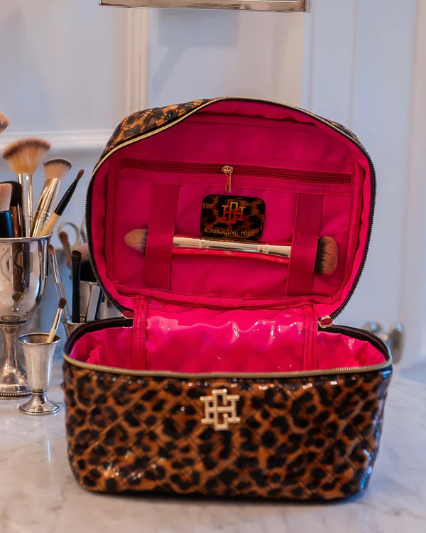 Caroline Hill - Hampton Train Case "Spotted Patent"