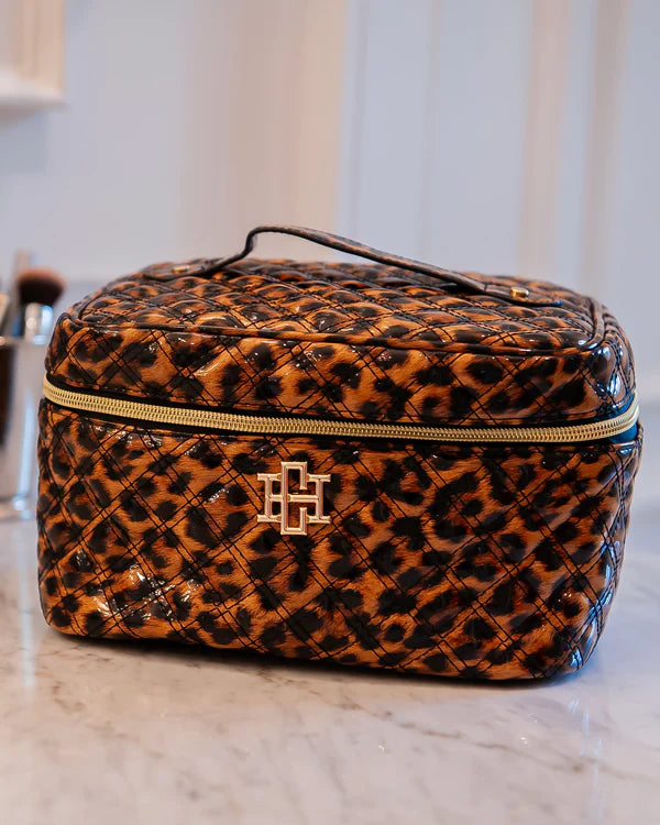 Caroline Hill - Hampton Train Case "Spotted Patent"