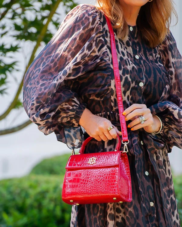 Caroline Hill - Vivienne Handbag - Red Patent EC