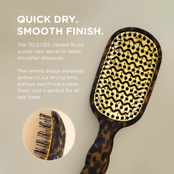 Teleties - Vented Hair Brush - Tortoise