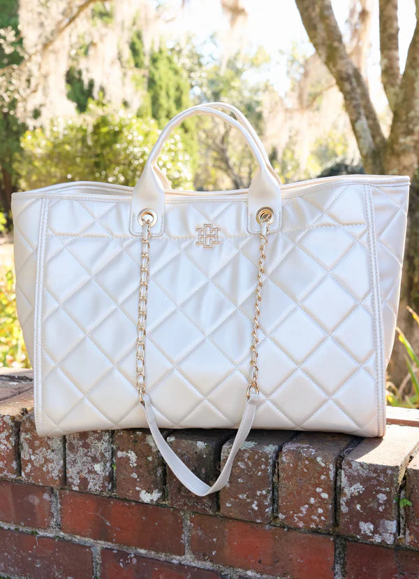 Caroline Hill - Melissa Tote Bag "Pearl Quilted LD"