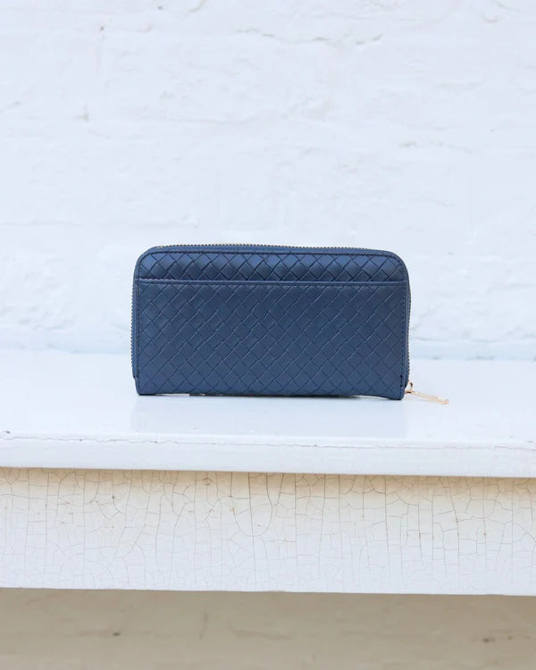 Caroline Hill - Penelope Wallet - Woven Navy