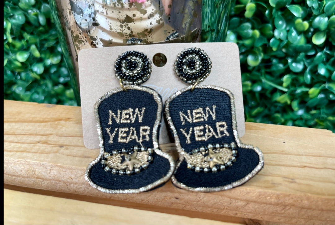 “New Year” Earrings - Black